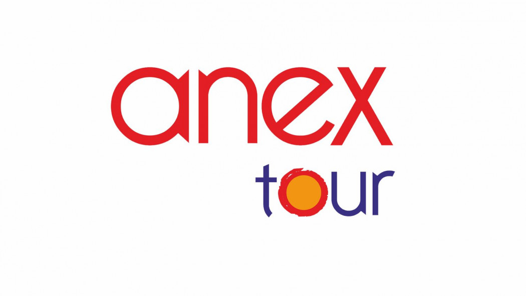 Anextour. Логотип Anex Tour в круге. Печать anextour.